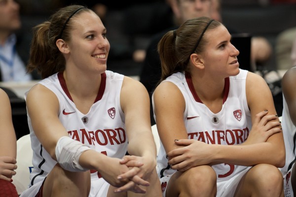 LOS ANGELES CA March 11 2011 Stanford's Kayla Pedersen l and Jeanette