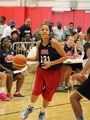 Kysre Gondrezick is one of 19 players returning to USA Basketball in 2014 with prior experience from the 2013 USA Women's U16 National Team Trials. Photo: USA Basketball.