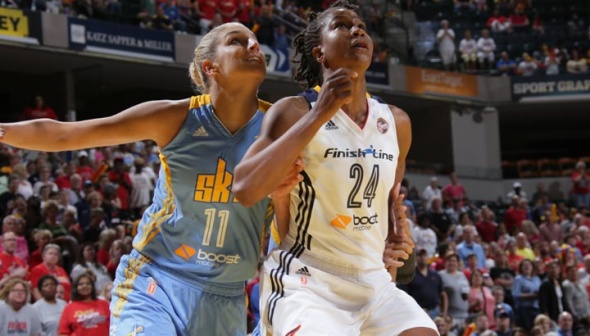 The Chicago Sky and the Indiana Fever meet in game one of the Eastern conference semifinals. Photo: NBAE/Getty Images.