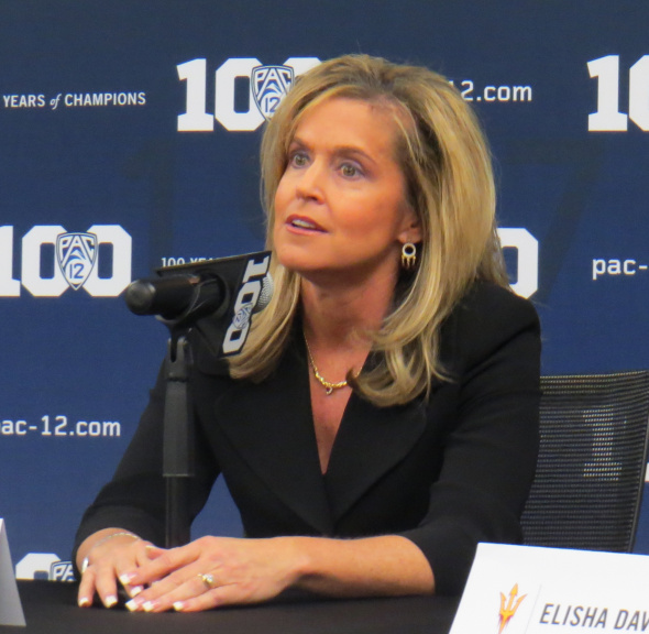 Oct. 14, 2015 (SAN FRANCISCO) Arizona State head coach Charli Turner Thorne at Pac-12 Media Day.
