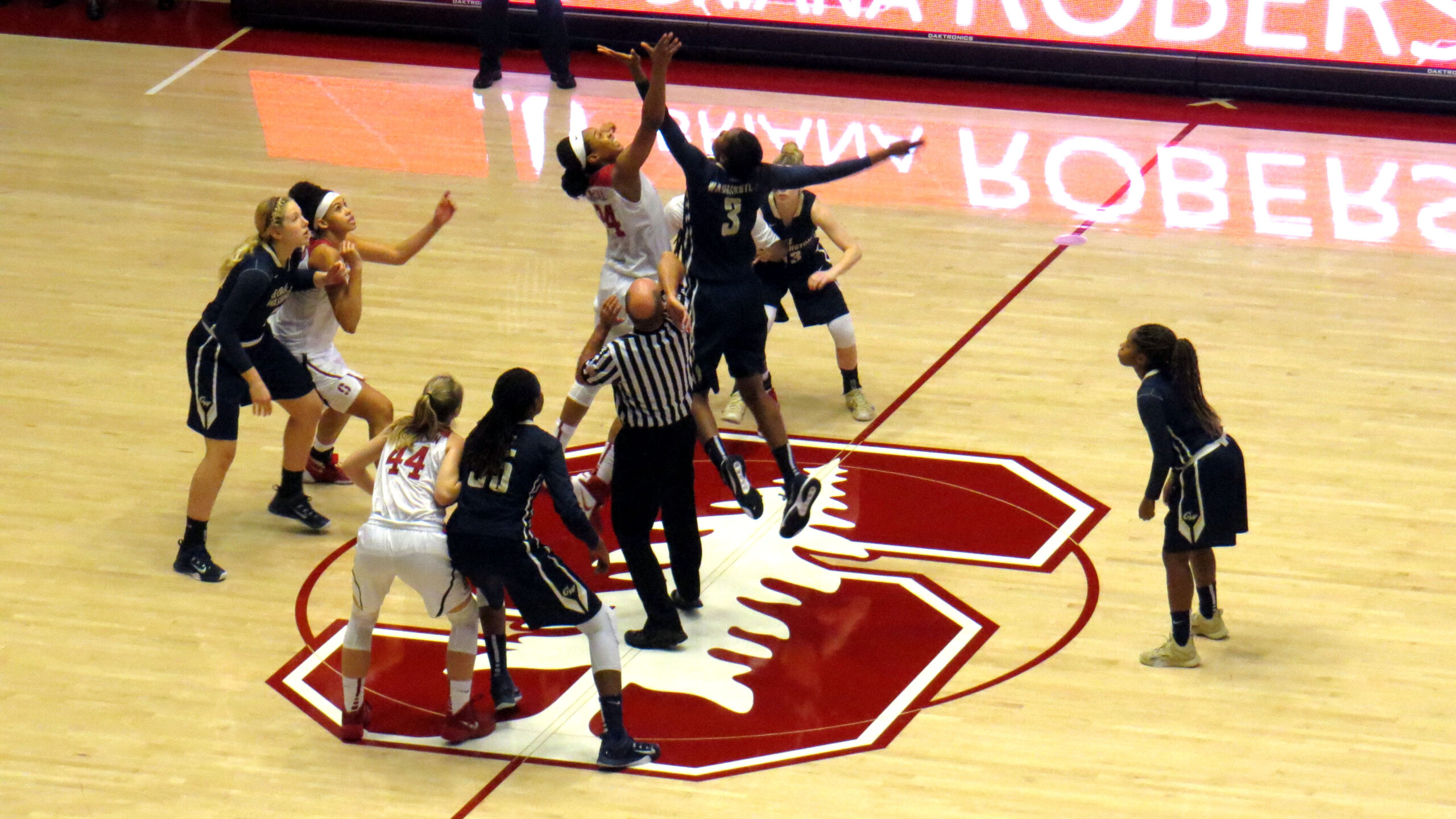 Balanced effort from No. 15 Stanford holds off  No. 22 George Washington and Jonquel Jones