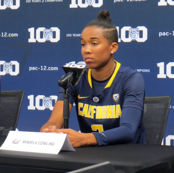 Cal sophomore Mikayla Cowing during 2015 Pac-12 Media Day.