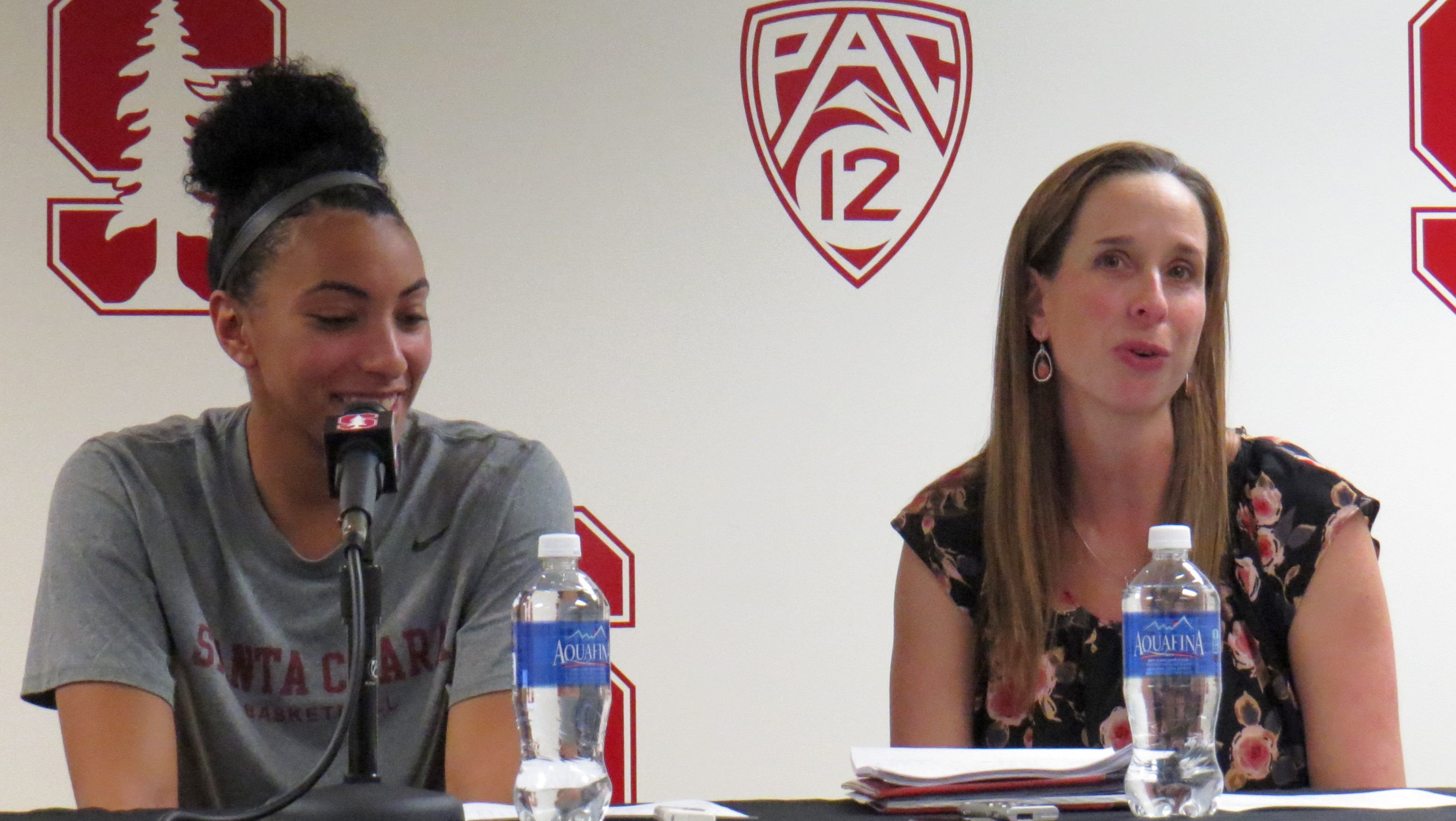 Santa Clara senior Devin Hudson and head coach JR Payne.