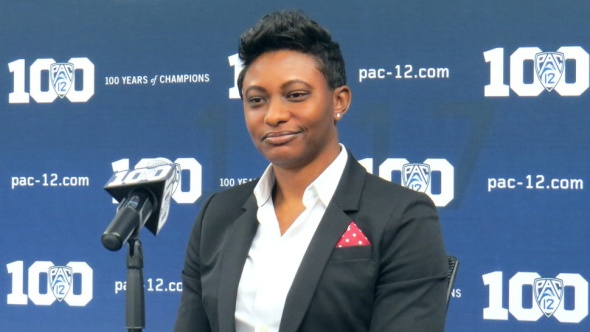 SAN FRANCISCO (October 14, 2015) -- Niya Butts at the 2015-16 Pac-12 Media Day.