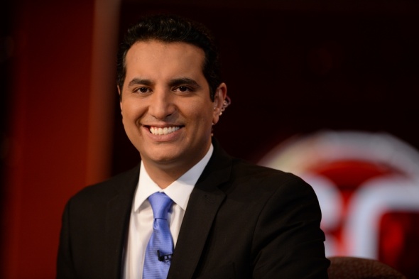 Bristol, CT - Kevin Negandhi on the set of SportsCenter (Photo: Joe Faraoni / ESPN Images)