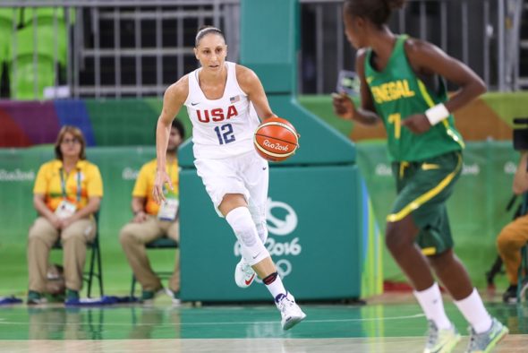 August 7, 2016. Diana Taurasi, USA vs. Senegal. Photo: FIBA.