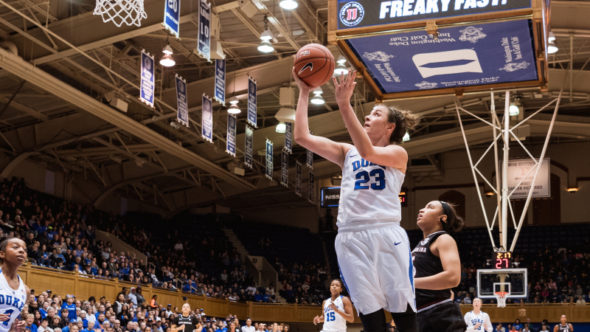 Rebecca Greenwell led Duke with 29 points in the win over South Carolina.