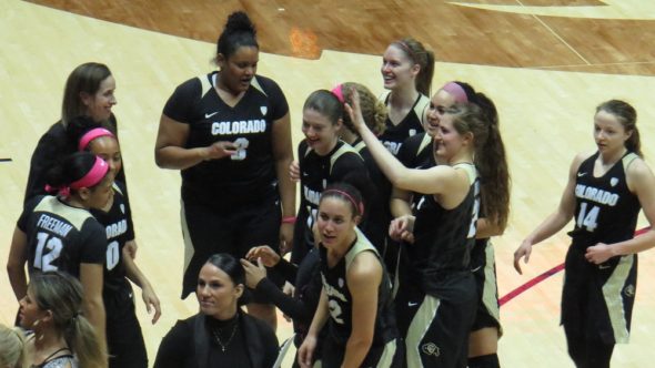 BERKELEY, Calif. (feb. 12, 2017) -- Colorado celebrates after beating Cal.