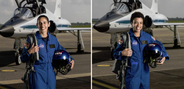 MIT women's basketball alumna Jasmin Moghbeli and Caltech women's basketball assistant coach Jessica Watkins. Photo: NASA.