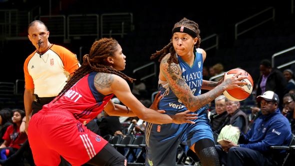 Minnesota Lynx at Washington Mystics. Photo: Ned Dishman/NBAE/Getty Images.