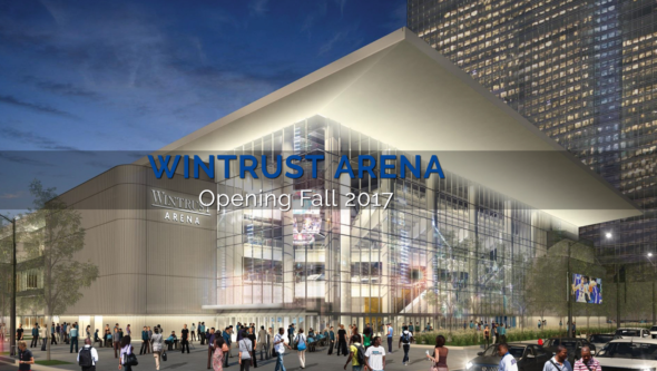 Artist rendering of Wintrust Arena (DePaul Athletics).