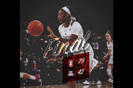 Stanford completes weekend with 79-42 rout of Arizona, team alumnae and fans honor Amy Tucker