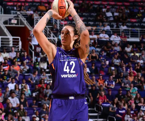 WASHINGTON, D.C. (June 30, 2018) - Brittney Griner led Phoenix vs. the Washington. Photo: NBAE/Getty Images