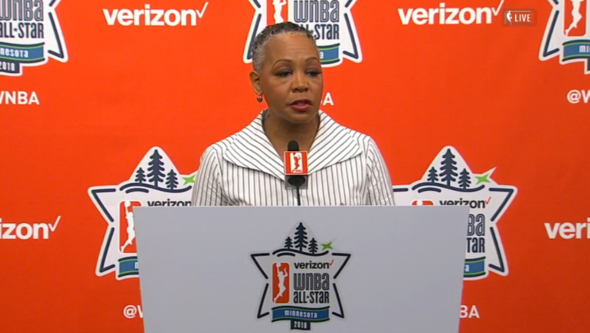 July 28, 2018 (Minneapolis, MN) - WNBA president Lisa Borders