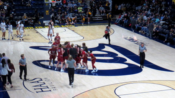 BERKELEY, Calif. (Dec. 30, 2018) - Harvard players celebrate after beating California.