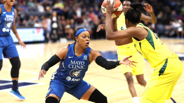 May 29, 2019 - Lynx guard Odyssey Sims. Photo: NBAE/Getty Images.