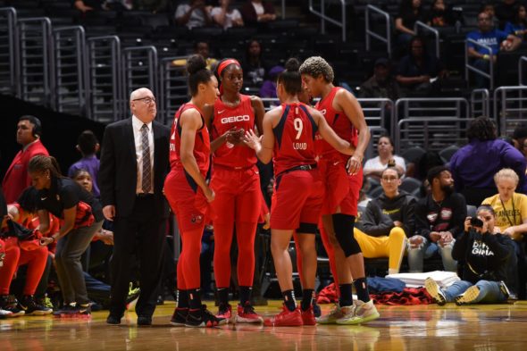 June 18, 2019 ( Los Angeles) - Washington Mystics at Los Angeles Sparks. Photo: NBAE/Getty Images.