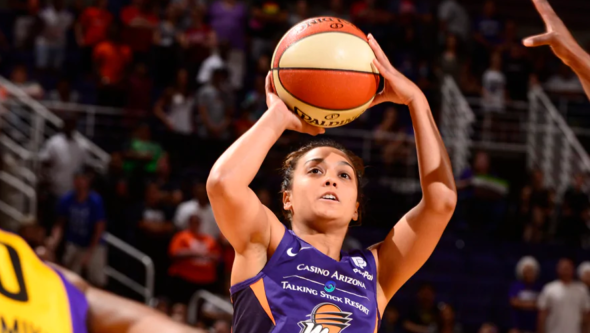 June 23, 2019 (Phoenix, AZ) - Leilani Mitchell. Photo: Barry Gossage (NBAE/Getty Images).