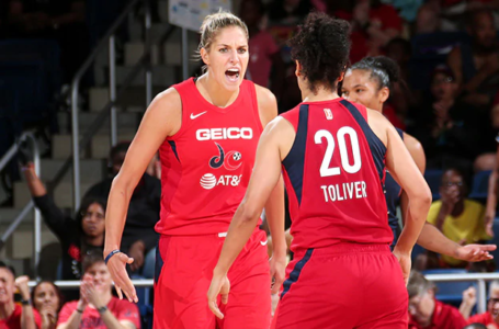 Washington Mystics claim top spot in the league, earn fifth straight win after eclipsing the Sun