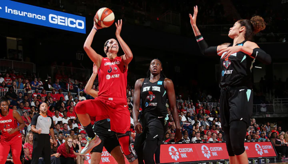 August 25, 2019 (Washington, D.C.) - Elena Delle Donne. Photo: NBAE/Getty Images.