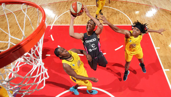 August 27, 2019 (Washington, D.C.) Los Angeles Sparks at Washington Mystics. Photo: NBAE/Getty Images.