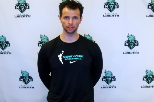 07-25-20- New York Liberty head coach Walt Hopkins before his coaching debut.