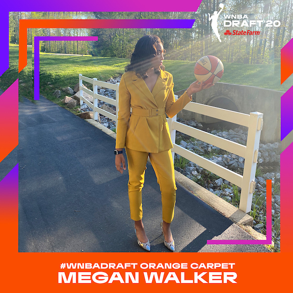 Megan Walker Virtual Draft Photo, courtesy WNBA.
