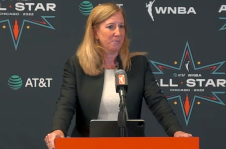 WNBA Commissioner Cathy Engelbert addresses media before All-Star Game; says the league will offer charter flights for the Finals