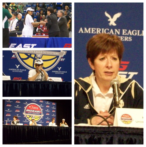 2013 Big East Final, Notre Dame vs. Connecticut.