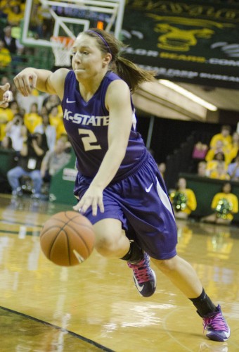 Brittany Chambers led Kansas State over Texas. Photo: Robert Franklin, all rights reserved.