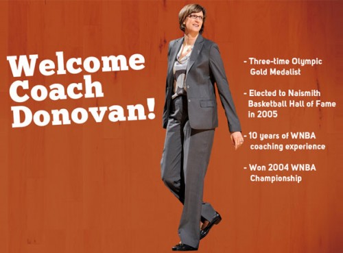 January 3, 2013 - Connecticut Sun website splash page announcing the hiring of Seton Hall coach Anne Donovan