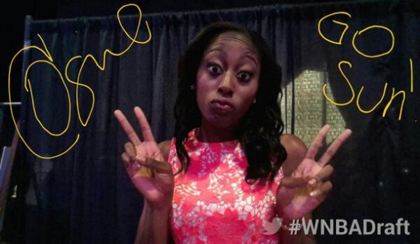 Chiney Ogwumike during the 2014 WNBA draft.