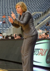 December 8, 2012 (Houston, Texas) - UCLA vs. Texas, Reliant Arena. UCLA head coach Cori Close. Photo © Robert Franklin, all rights reserved.