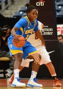 December 8, 2012 (Houston, Texas) - UCLA vs. Texas, Reliant Arena. UCLA's Jasmine Dixon. Photo © Robert Franklin, all rights reserved.