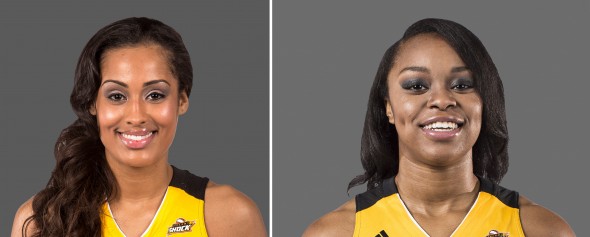 Skylar Diggins and Odyssey Sims. Photos: Shane Bevel/NBAE.