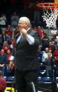 Marist coach Brian Giorgis Marist coach Brian Giorgis cutting down the net.