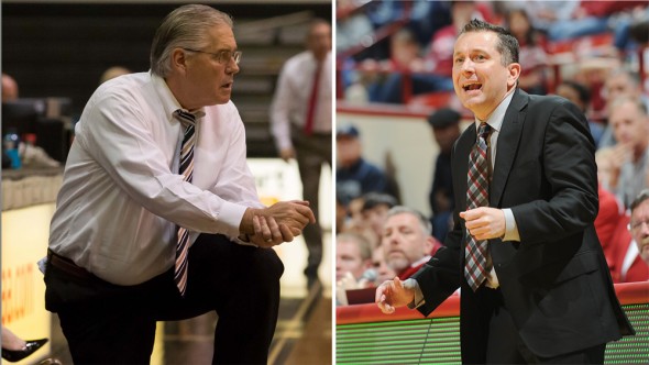 Army coach Dave Margirity, Indiana's Curt Miller (Photos: and Indiana Athletics).