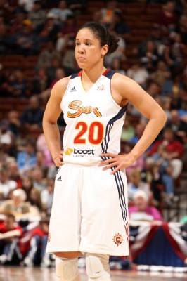 UNCASVILLE, Conn., May 10:  Kara Lawson of the Connecticut Sun in a game vs. the Minnesota Lynx at the Mohegan Sun Arena in Uncasville, Connecticut. Photo: Nathaniel S. Butler/NBAE via Getty Images.