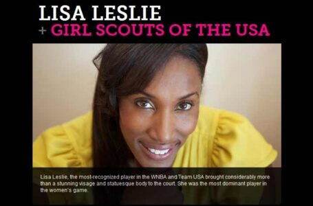 Lisa Leslie featured on eBay Celebrity supporting the Girl Scouts