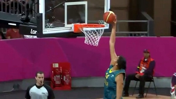 Liz Cambage dunking vs. Russia.