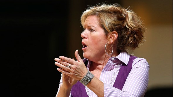 Vanderbilt head coach Melanie Balcomb. Photo: Joe Howell/Vanderbilt Athletics.