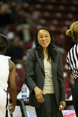 South Carolina head coach Dawn Staley (Photo by Travis Bell/SIDELINE CAROLINA)