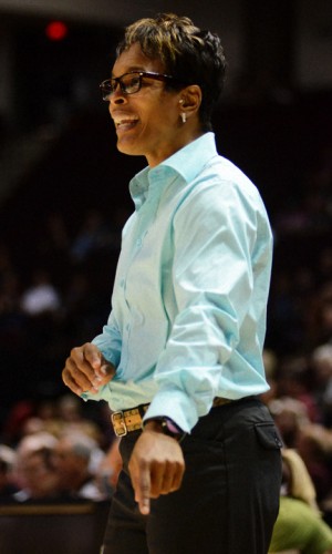 Teresa Weatherspoon coaching Louisiana Tech. Photo: Robert Franklin, all rights reserved.