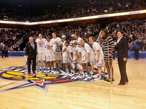 No. 1 Connecticut won the inaugural American Athletic Conference Tournament. Photo: Connecticut Athletics.