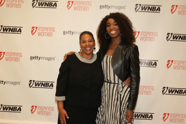 WNBA President Laurel J. Richie and Venus Williams
