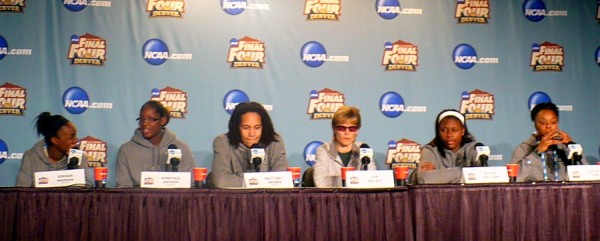 Baylor meeting the press on Monday, April 2, 2012.