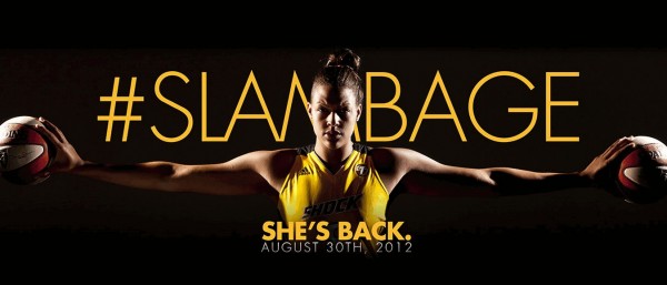 Tulsa Shock website splash screen for Liz Cambage's return before announcing a previous decision not to return to Tulsa.
